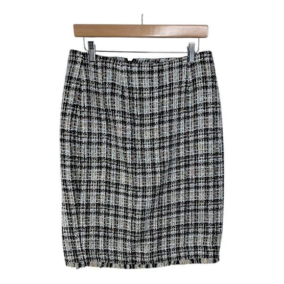 Calvin Klein Black and White Tweed Mini Skirt‎ size 6 - Picture 1 of 7